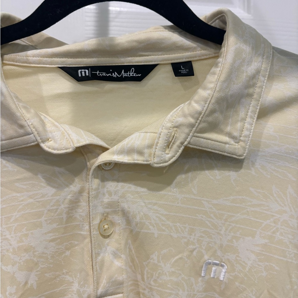Travis Mathew Light Cream Polo Shirt for Men